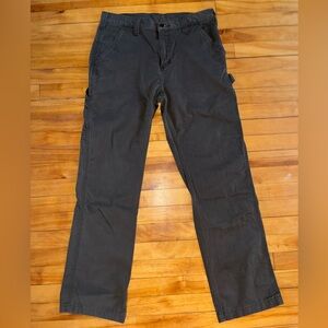 Carhartt Men’s 34x32 Relaxed Fit Pants Green/Grey B324 Work Utility Western